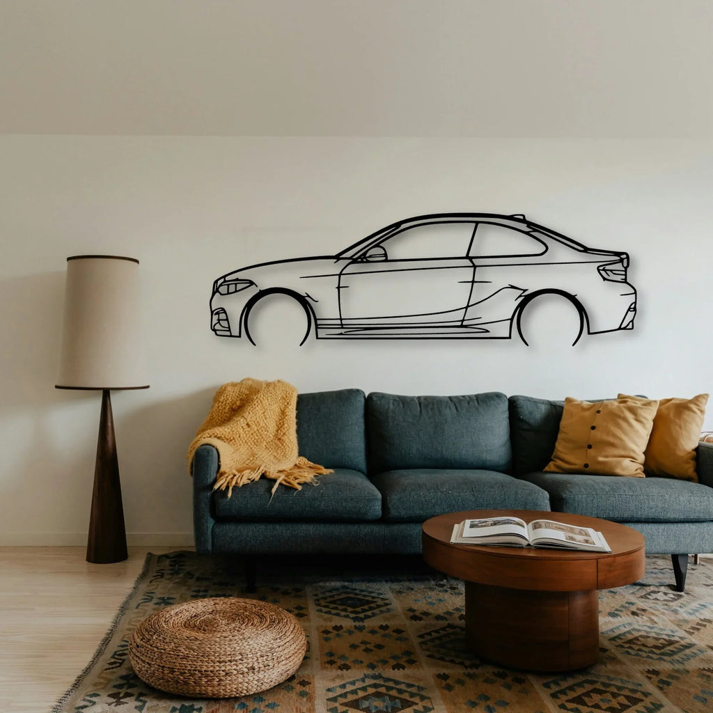 M240I F22 2 Classic Silhouette Metal Wall Art - Tinvibe