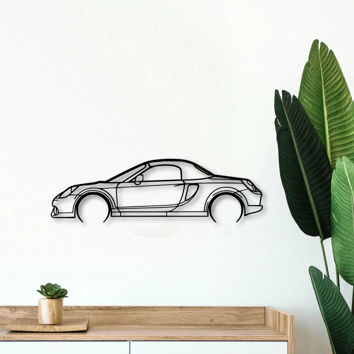 MR2 2003 Classic Silhouette Metal Wall Art - Tinvibe