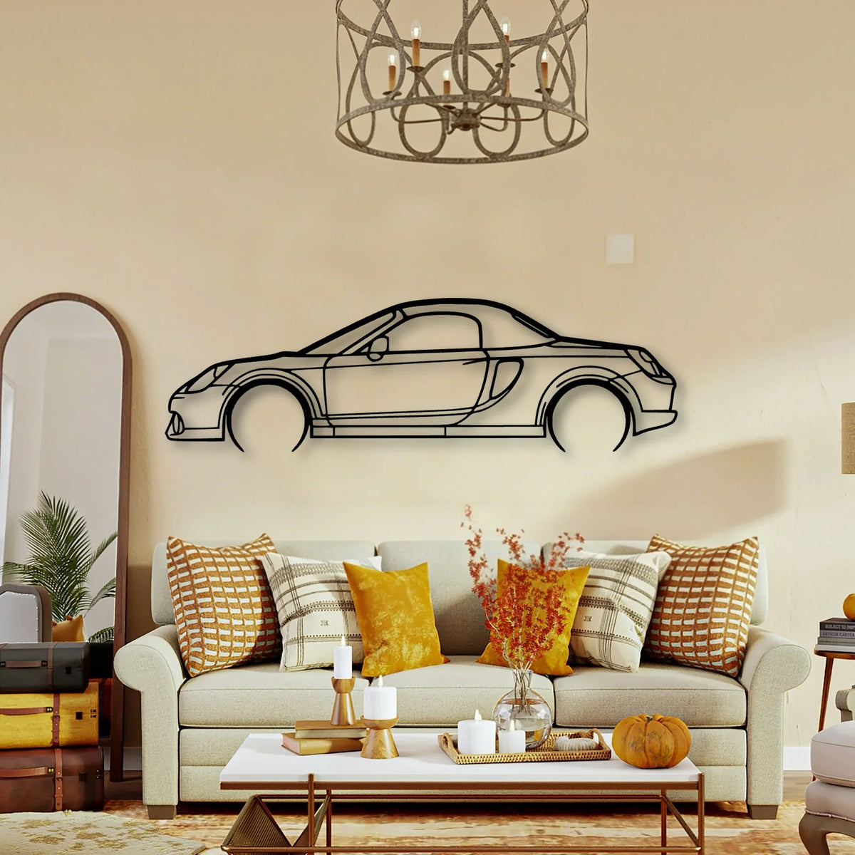 MR2 2003 Classic Silhouette Metal Wall Art - Tinvibe