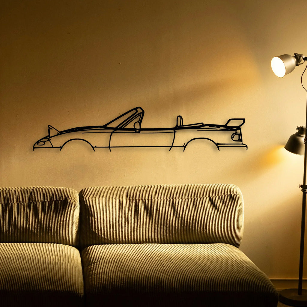 MX 5 1997 Classic Silhouette Metal Wall Art - Tinvibe