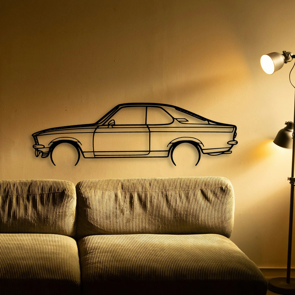 Manta GT Black Magic Classic Silhouette Metal Wall Art - Tinvibe