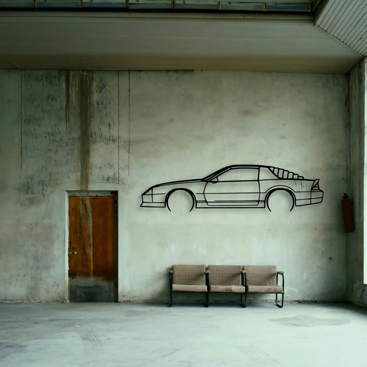 Maro 1984 Z28 Classic Silhouette Metal Wall Art - Tinvibe