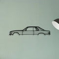 Mercedes 450 SLC Classic Silhouette Metal Wall Art - Tinvibe