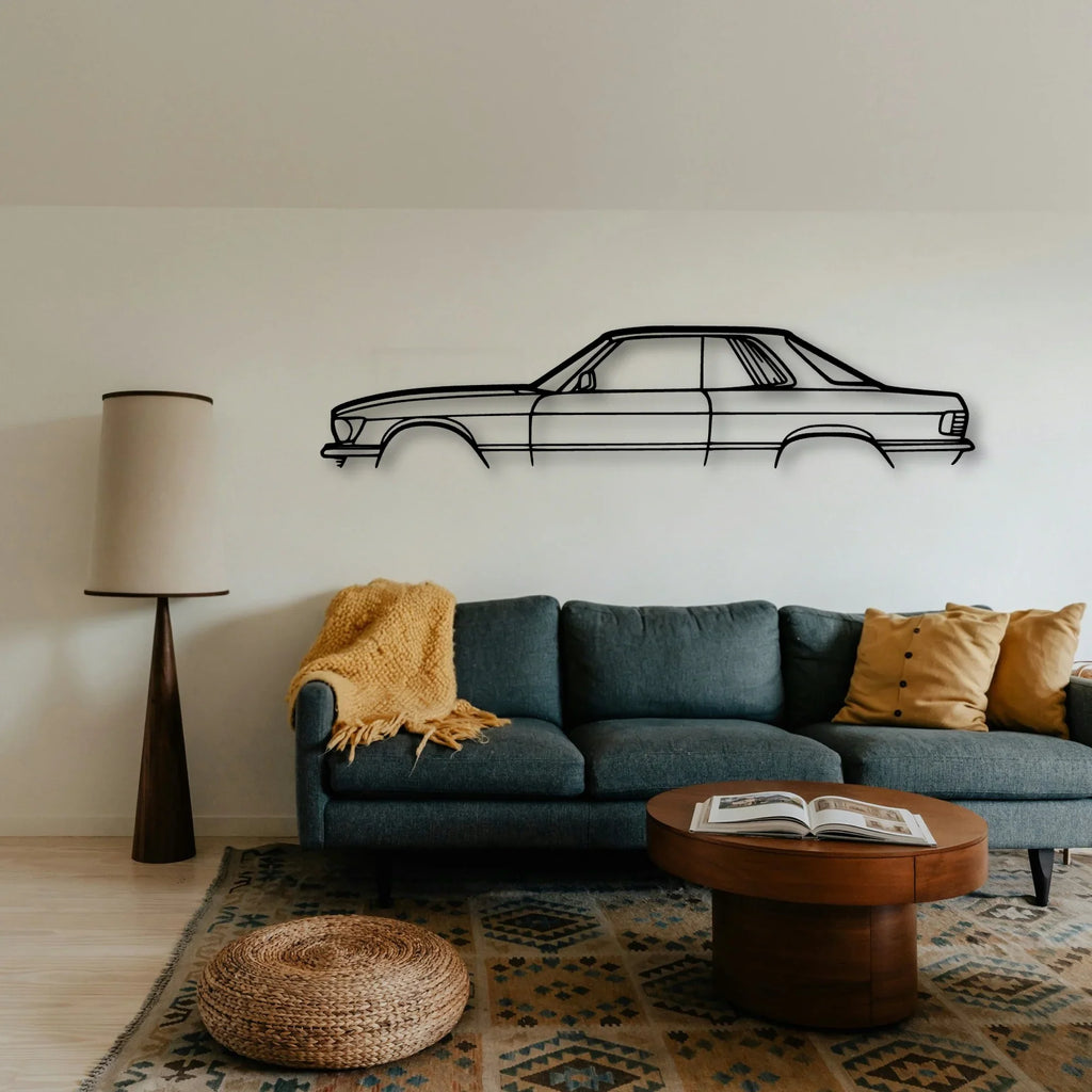 Mercedes 450 SLC Classic Silhouette Metal Wall Art - Tinvibe