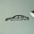 Mercedes E55 AMG W211 Classic Silhouette Metal Wall Art - Tinvibe