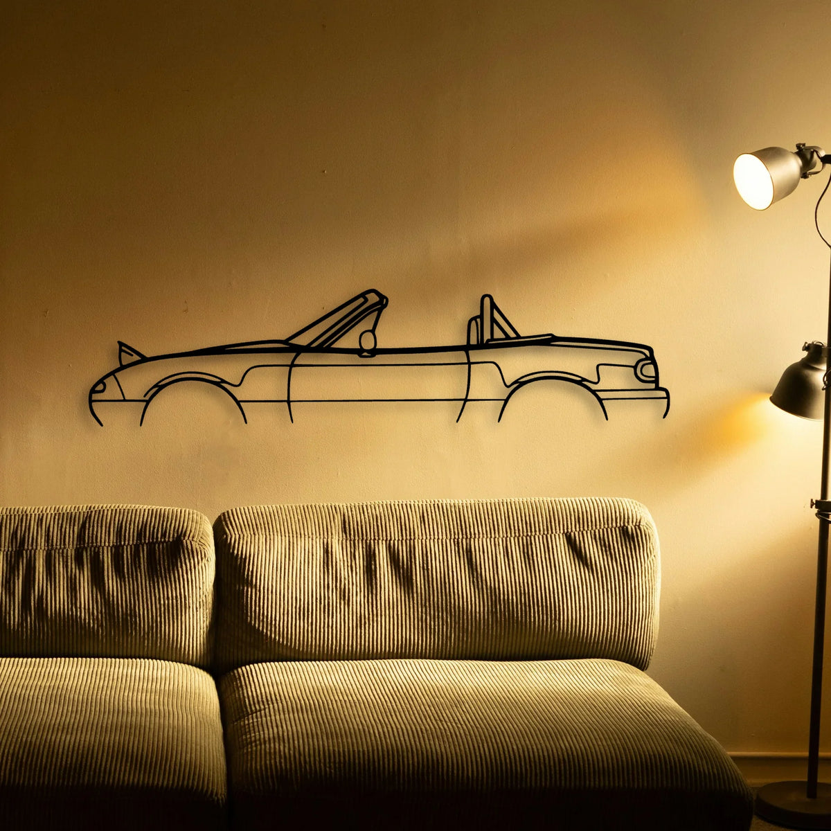Miata MX 5 NA Roll BAR 1994 Classic Silhouette Metal Wall Art - Tinvibe