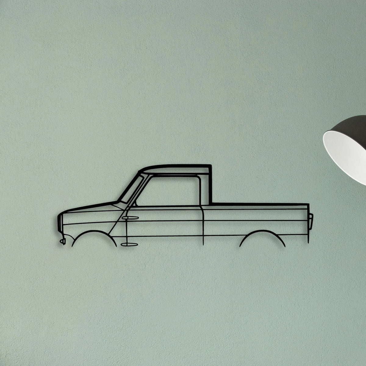 Mini Pickup Classic Silhouette Metal Wall Art - Tinvibe