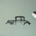 Model A Special Coupe 1928 Classic Silhouette Metal Wall Art - Tinvibe