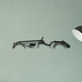 Morgan Plus 8 1975 Classic Silhouette Metal Wall Art - Tinvibe