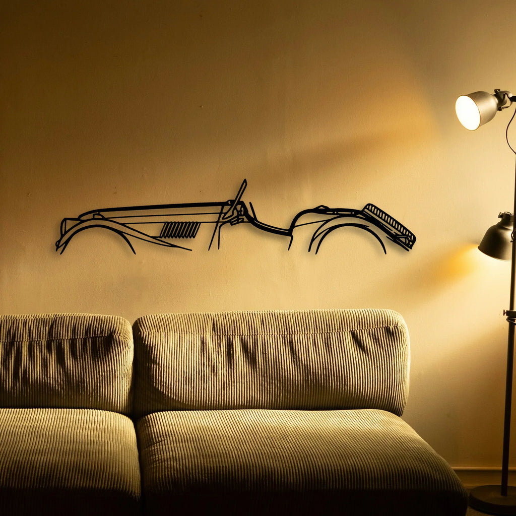 Morgan Plus 8 1975 Classic Silhouette Metal Wall Art - Tinvibe