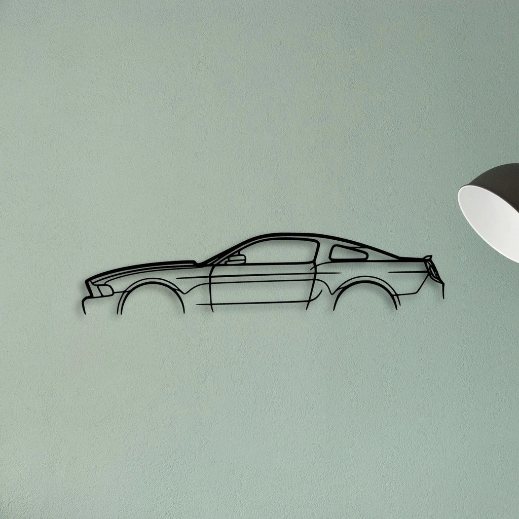 Mustang GT 2012 Classic Silhouette Metal Wall Art - Tinvibe