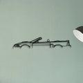 Mustang GT Convertible 2002 Classic Silhouette Metal Wall Art - Tinvibe