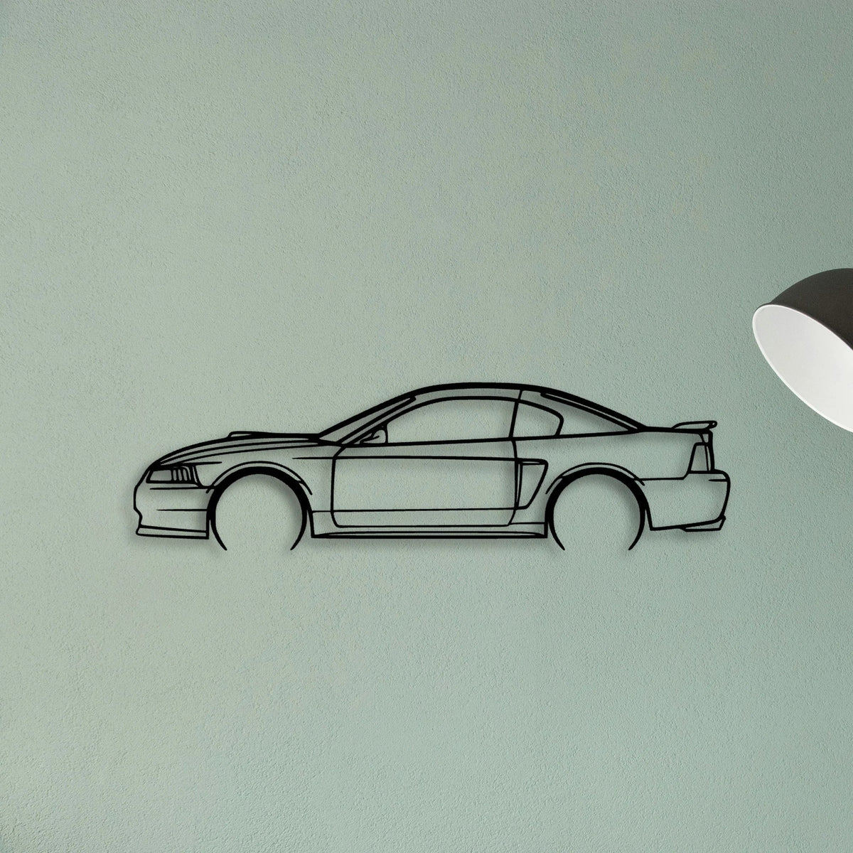 Mustang Mach 1 2003 Classic Silhouette Metal Wall Art - Tinvibe