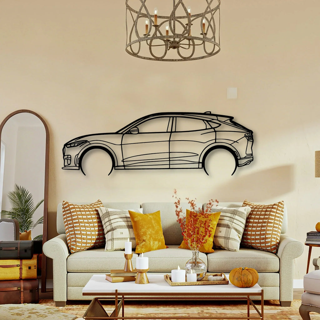 Mustang Mach E GT 2 Classic Silhouette Metal Wall Art - Tinvibe