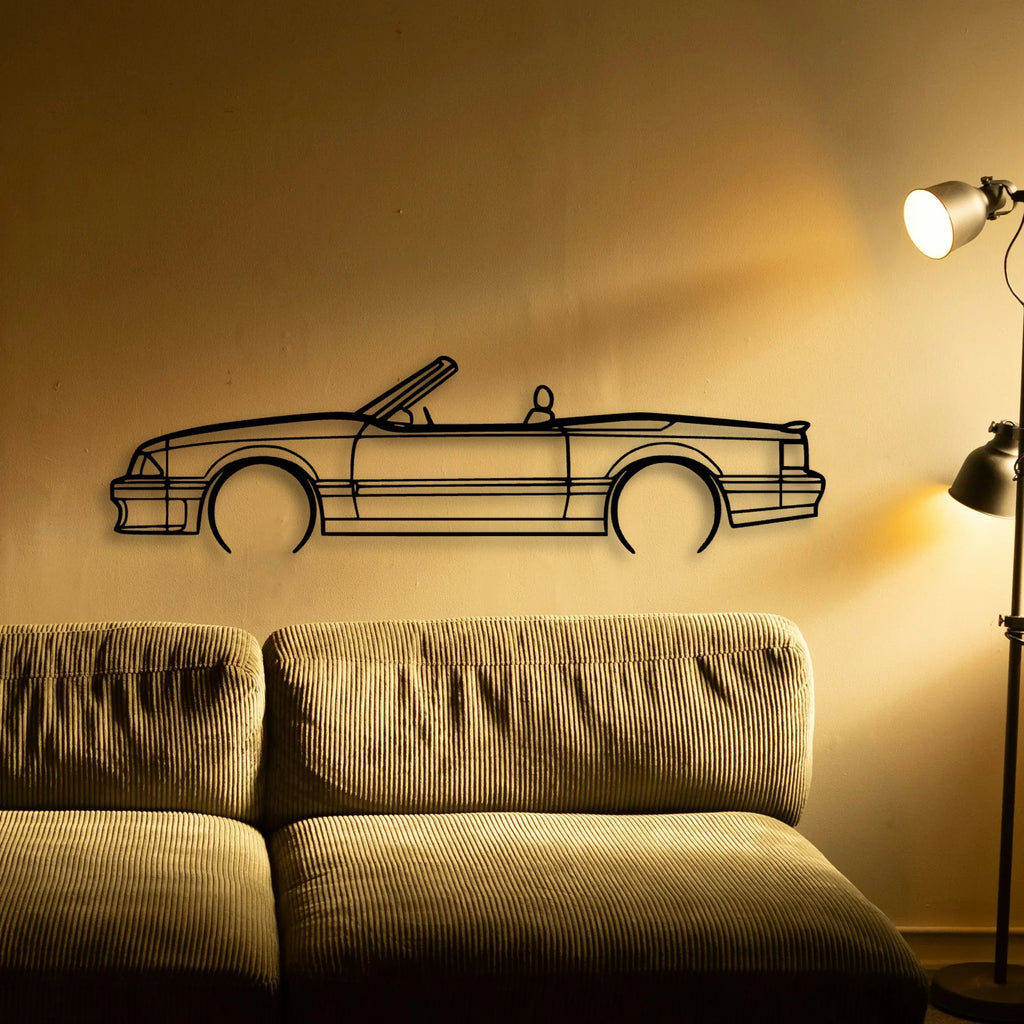 Mustang MCL 1987 Classic Silhouette Metal Wall Art - Tinvibe