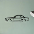 Mustang Coupe 1966 Classic Silhouette Metal Wall Art - Tinvibe