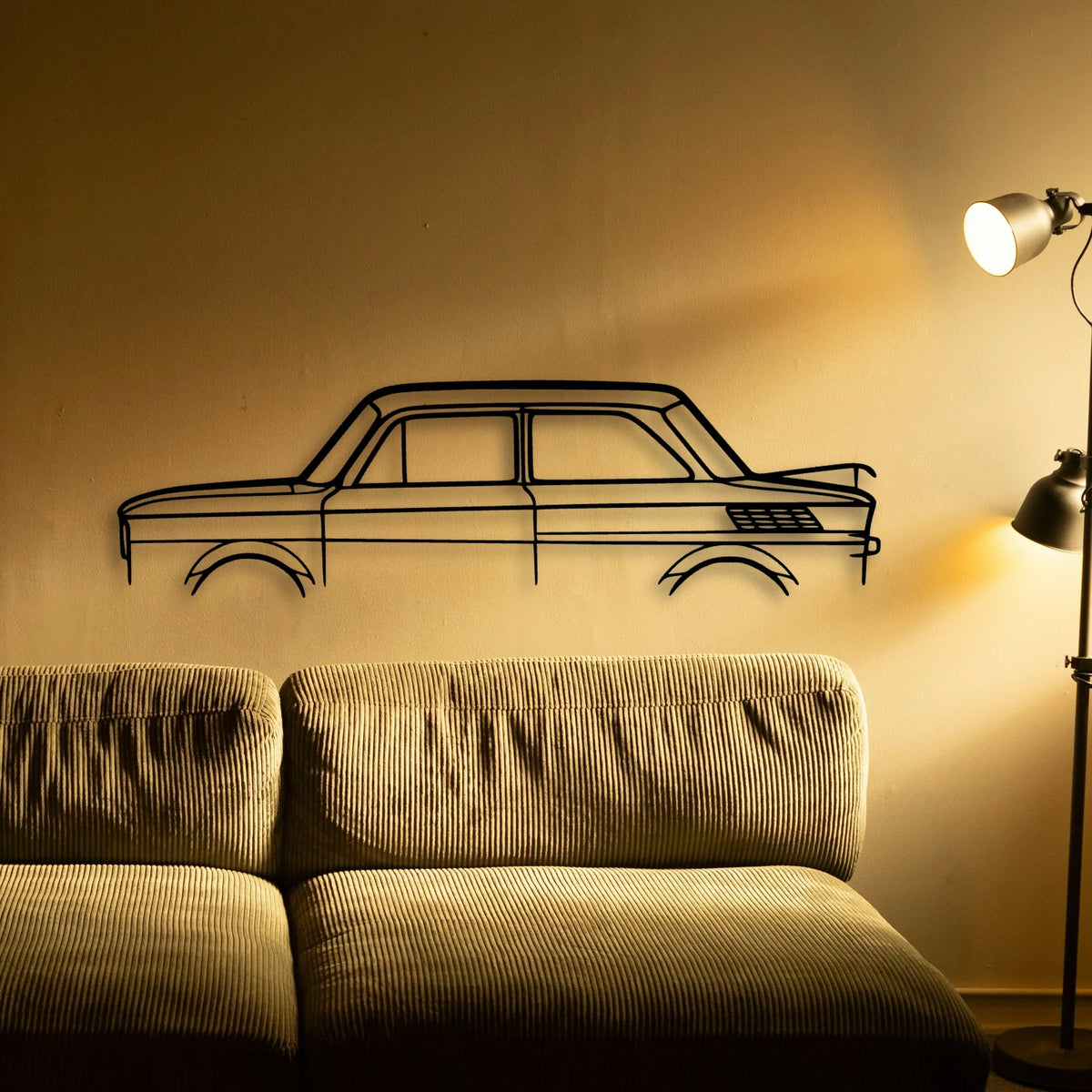 NSU TT 1972 Classic Silhouette Metal Wall Art - Tinvibe