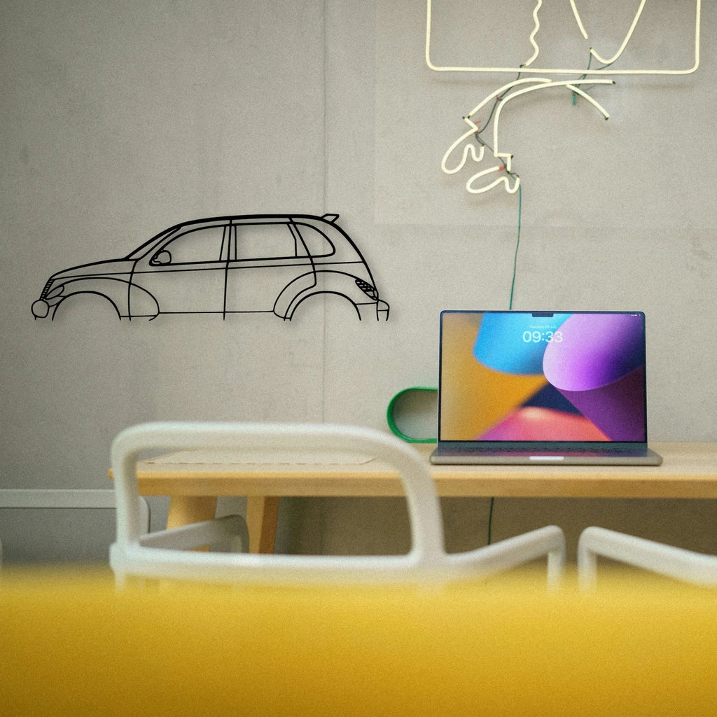 PT Cruiser GT 2005 Classic Silhouette Metal Wall Art - Tinvibe