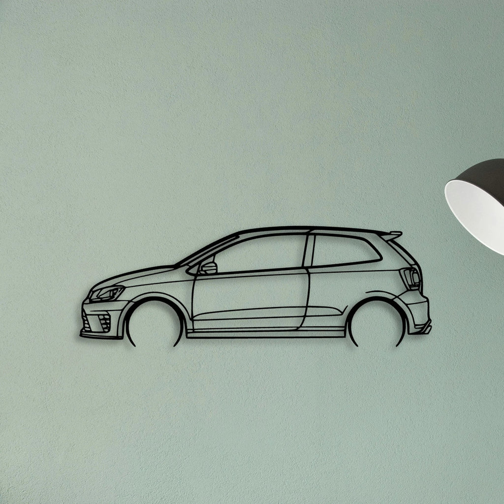 Polo R WRC Classic Silhouette Metal Wall Art - Tinvibe