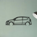 Polo R WRC Classic Silhouette Metal Wall Art - Tinvibe