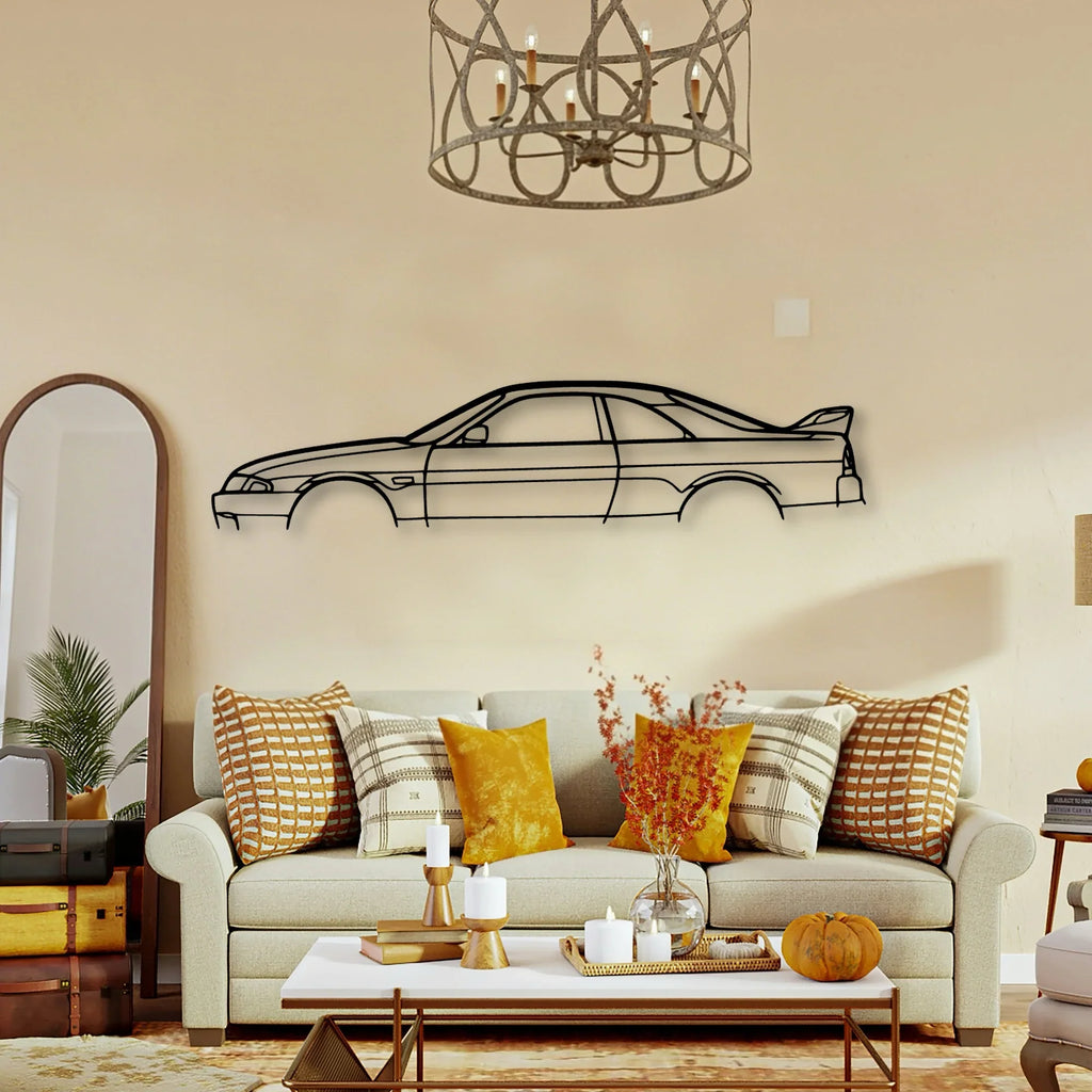 R33 GTR 1995 2 Classic Silhouette Metal Wall Art - Tinvibe