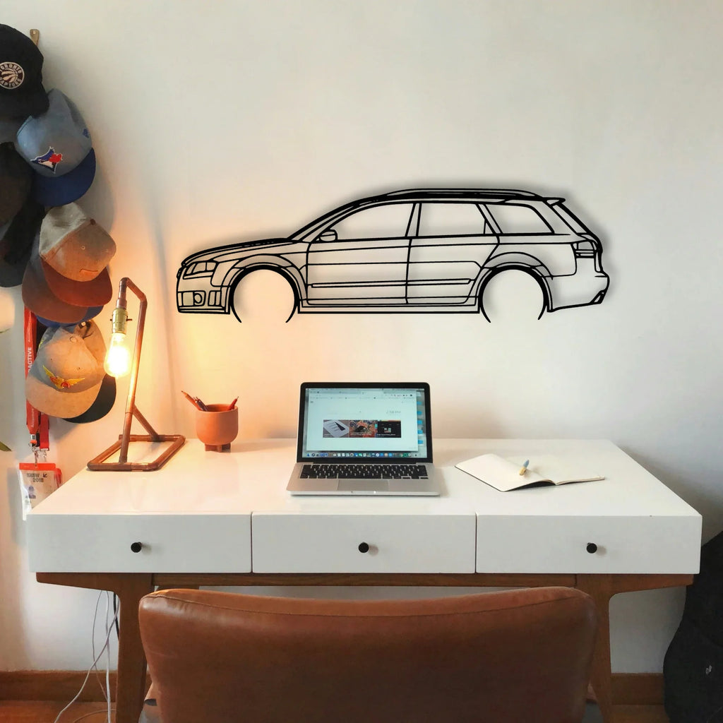 RS4 Avant 2006 Classic Silhouette Metal Wall Art - Tinvibe