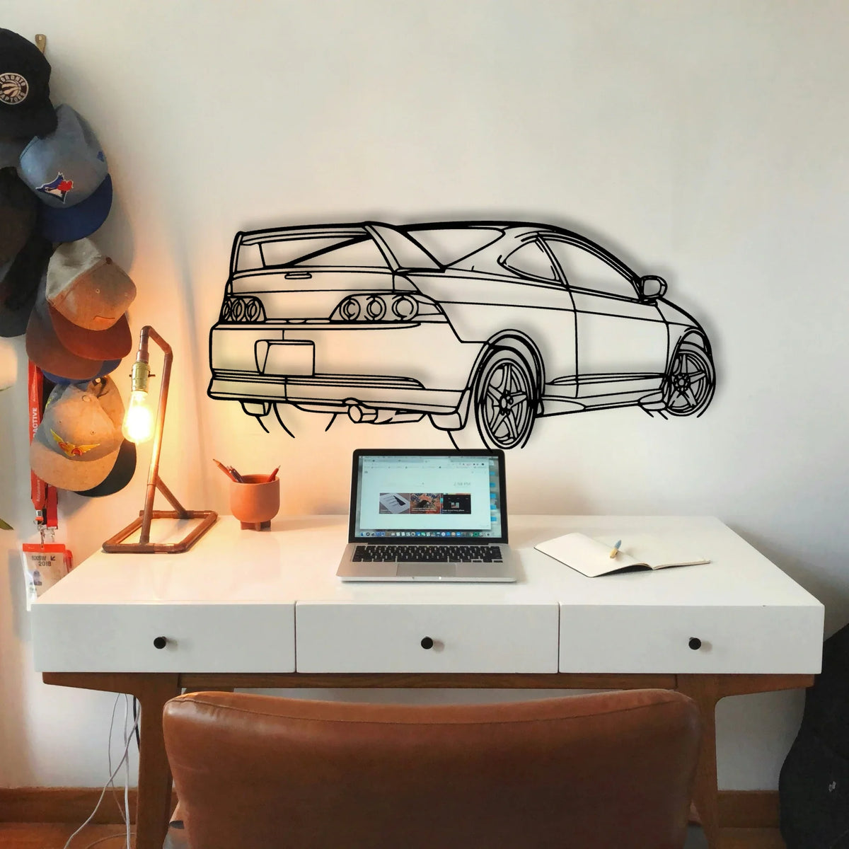 RSX Type S Angle Classic Silhouette Metal Wall Art - Tinvibe