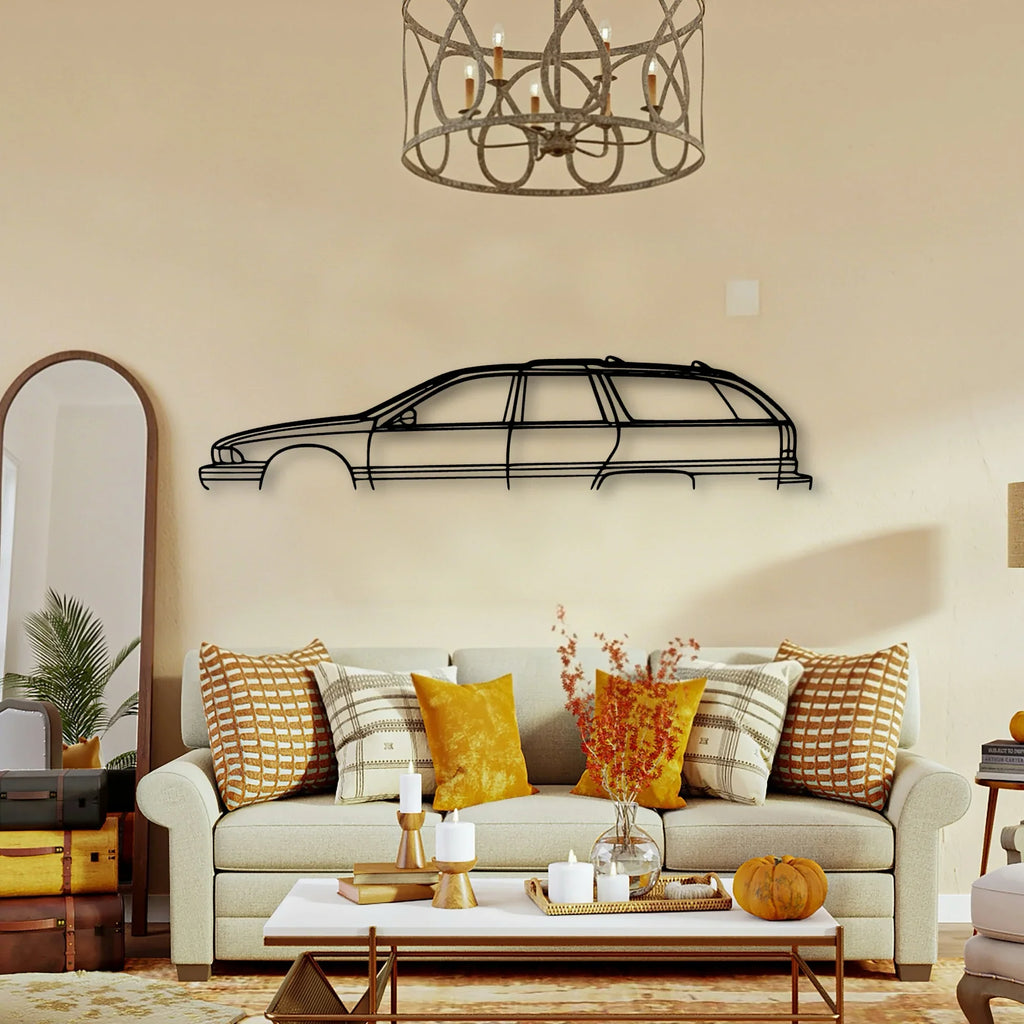 Roadmaster 1996 Wagon Classic Silhouette Metal Wall Art - Tinvibe