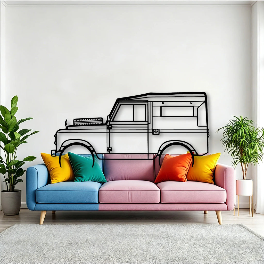 Rover Series 2 1961 Classic Silhouette Metal Wall Art - Tinvibe