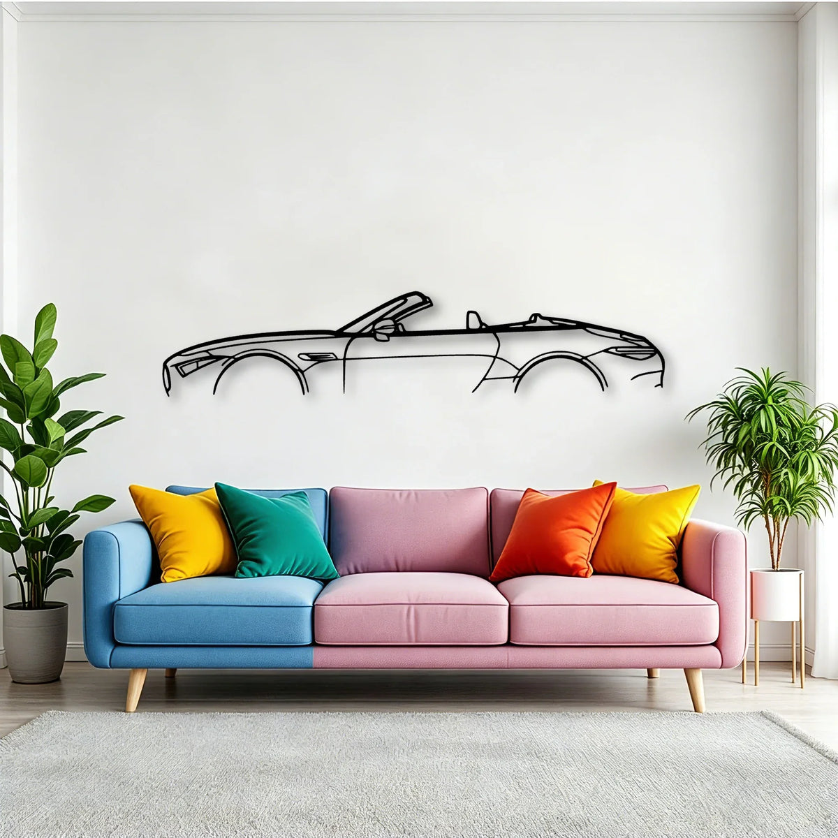 SL63 AMG 2022 Classic Silhouette Metal Wall Art - Tinvibe