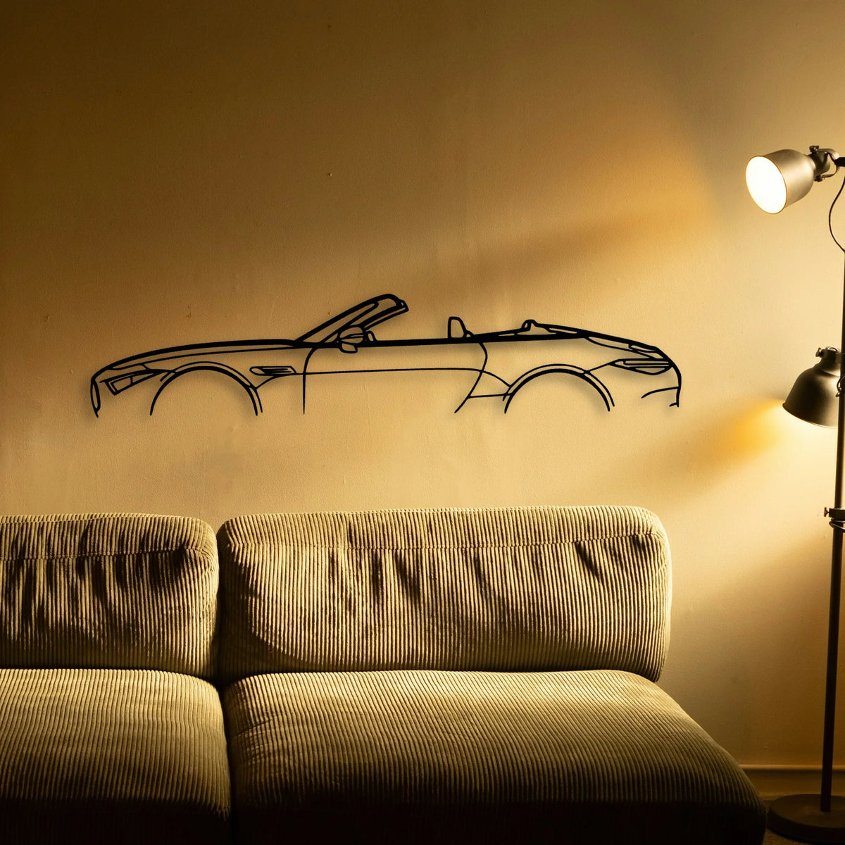 SL63 AMG 2022 Classic Silhouette Metal Wall Art - Tinvibe