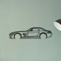 SLS AMG 2011 Classic Silhouette Metal Wall Art - Tinvibe