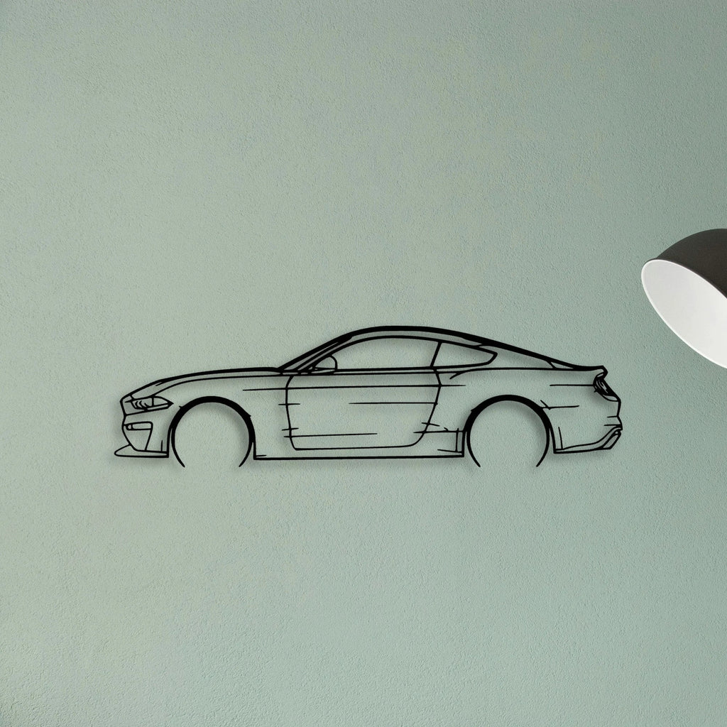 SM Edition Mustang 2 Classic Silhouette Metal Wall Art - Tinvibe