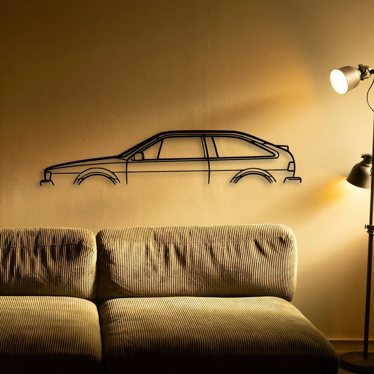 Scirocco 1983 Classic Silhouette Metal Wall Art - Tinvibe