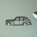 Sedan 1938 Classic Silhouette Metal Wall Art - Tinvibe