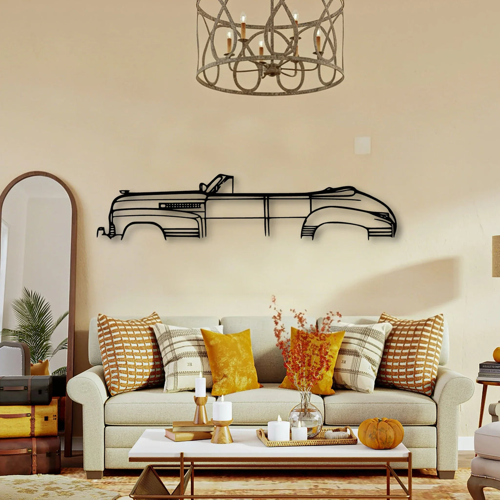 Series 62 Convertible 1941 Classic Silhouette Metal Wall Art - Tinvibe