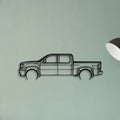 Sierra 1500 2013 Classic Silhouette Metal Wall Art - Tinvibe