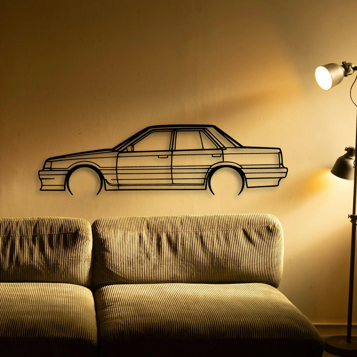 Skyline R31 1989 Classic Silhouette Metal Wall Art - Tinvibe