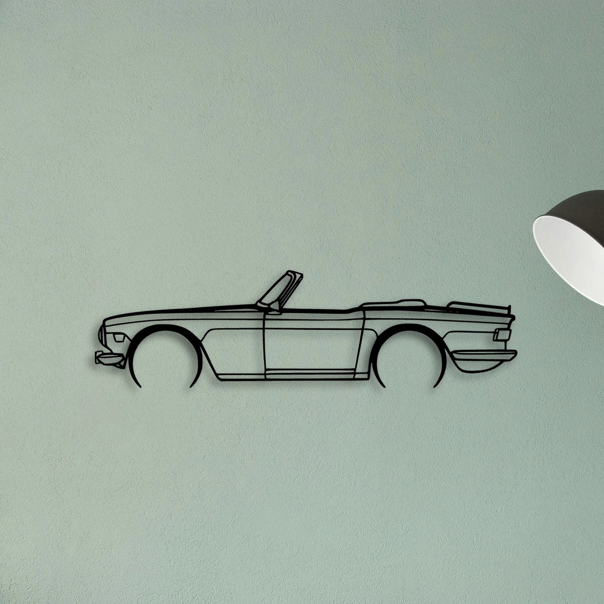 TR6 1974 2 Classic Silhouette Metal Wall Art - Tinvibe