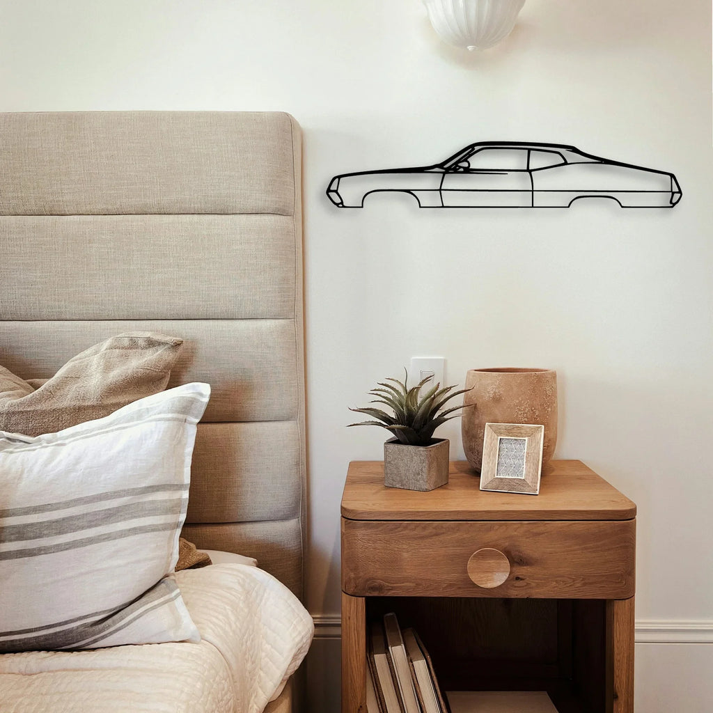 Torino GT 1971 Classic Silhouette Metal Wall Art - Tinvibe