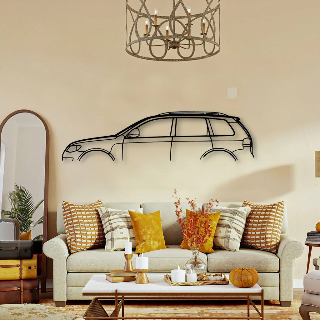 Touareg 2009 Classic Silhouette Metal Wall Art - Tinvibe