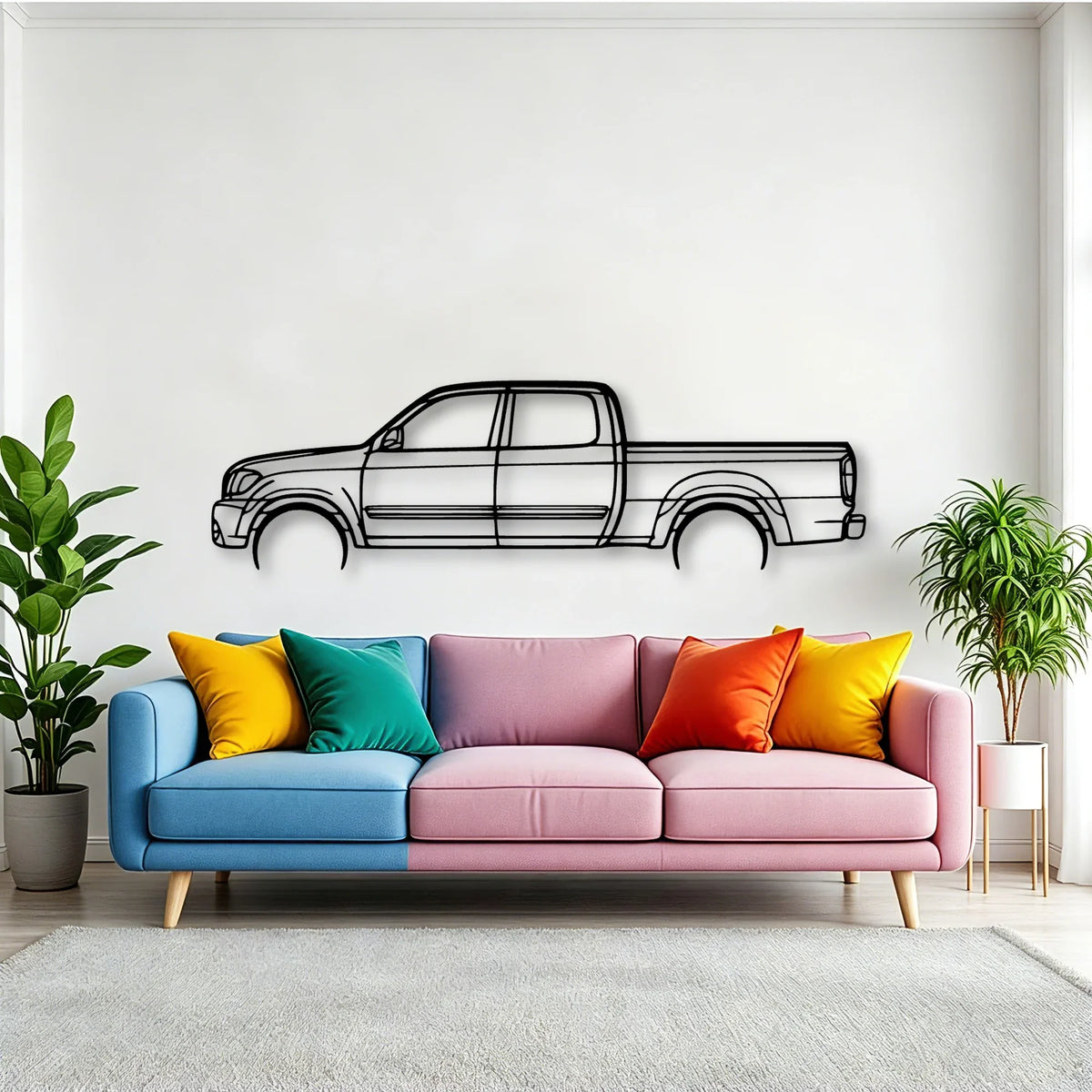 Tundra Double 2006 Classic Silhouette Metal Wall Art - Tinvibe