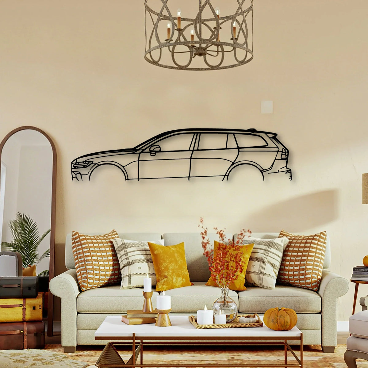 V60 2023 Classic Silhouette Metal Wall Art - Tinvibe