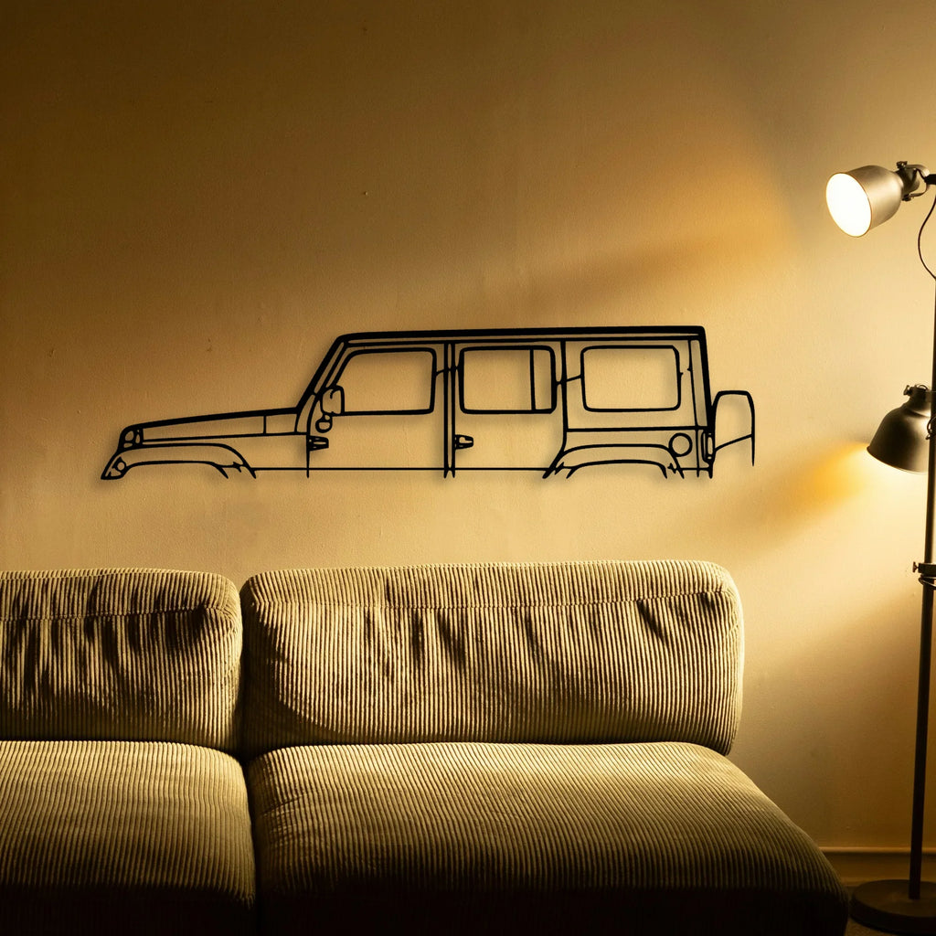 Wrangler 2016 Classic Silhouette Metal Wall Art - Tinvibe