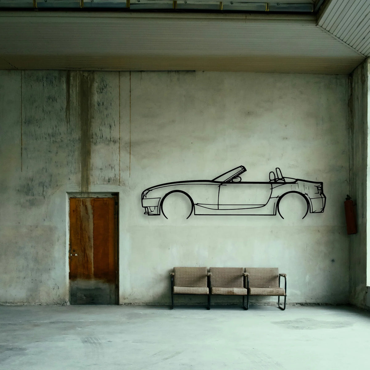 Z4M Roadster E85 2 Classic Silhouette Metal Wall Art - Tinvibe