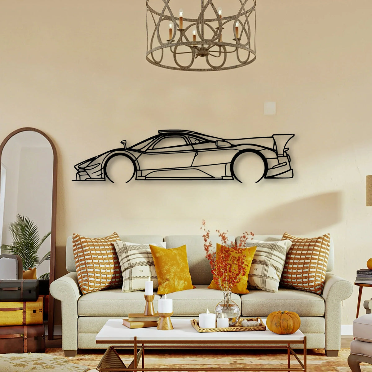 Zonda R EVO Classic Silhouette Metal Wall Art - Tinvibe