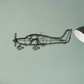 A23 24 Musketeer 2 Classic Aircraft Silhouette Metal Wall Art - Tinvibe