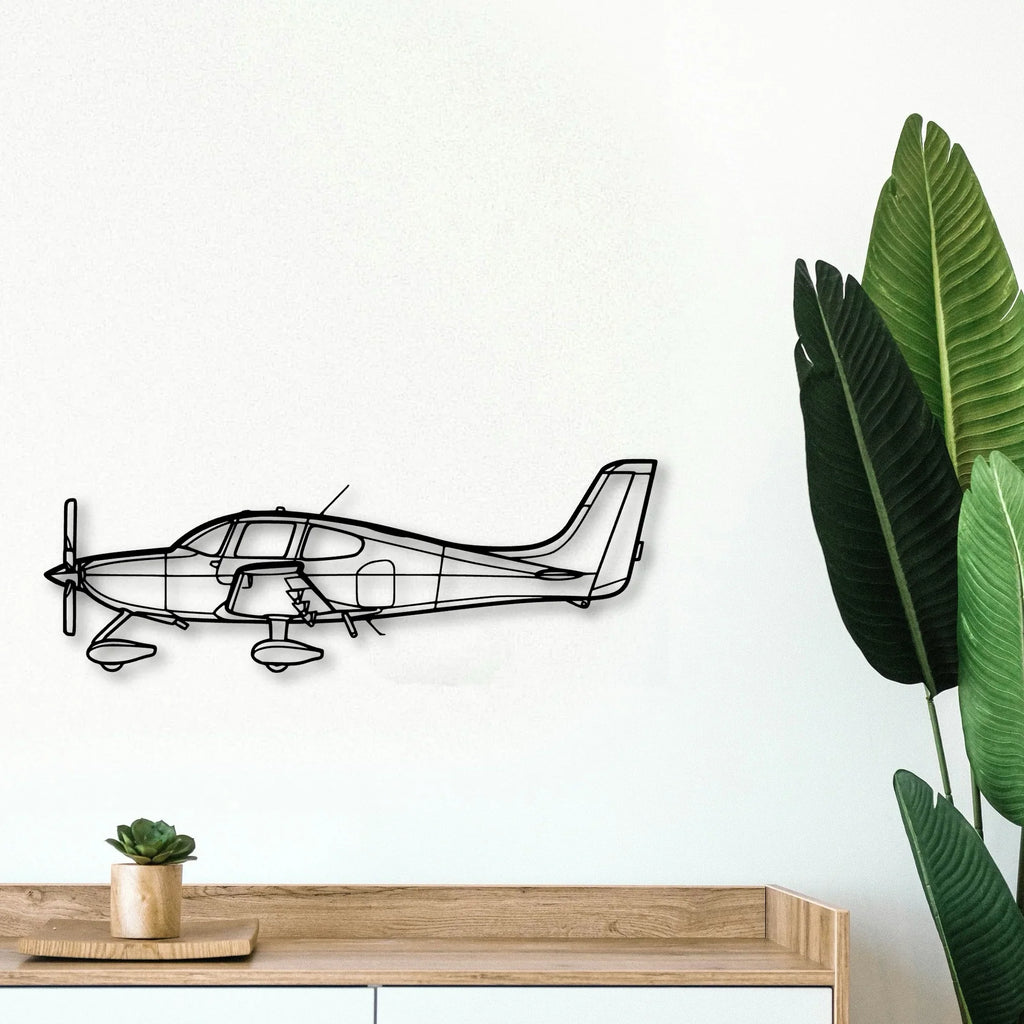 A23 24 Musketeer 2 Classic Aircraft Silhouette Metal Wall Art - Tinvibe