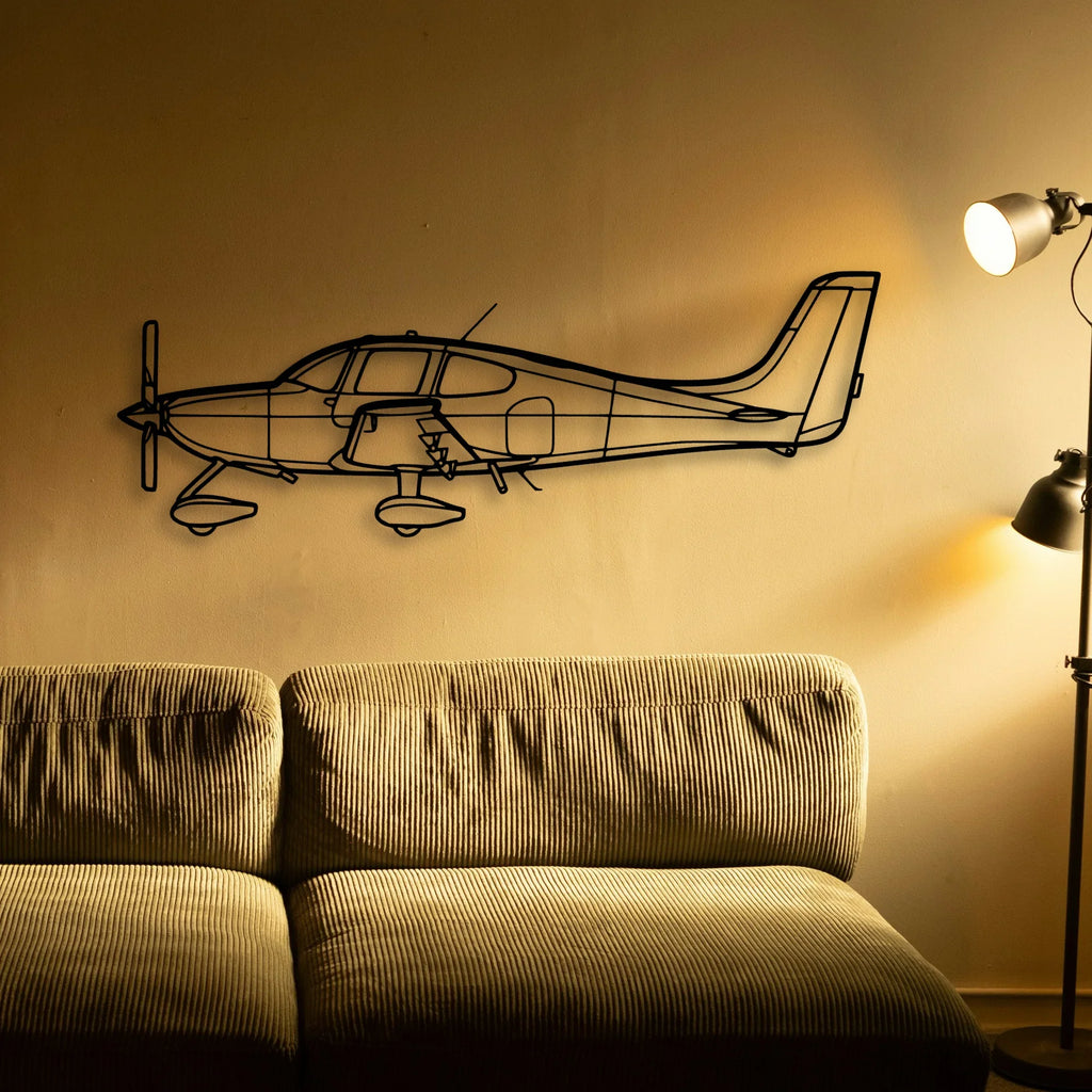 A23 24 Musketeer 2 Classic Aircraft Silhouette Metal Wall Art - Tinvibe