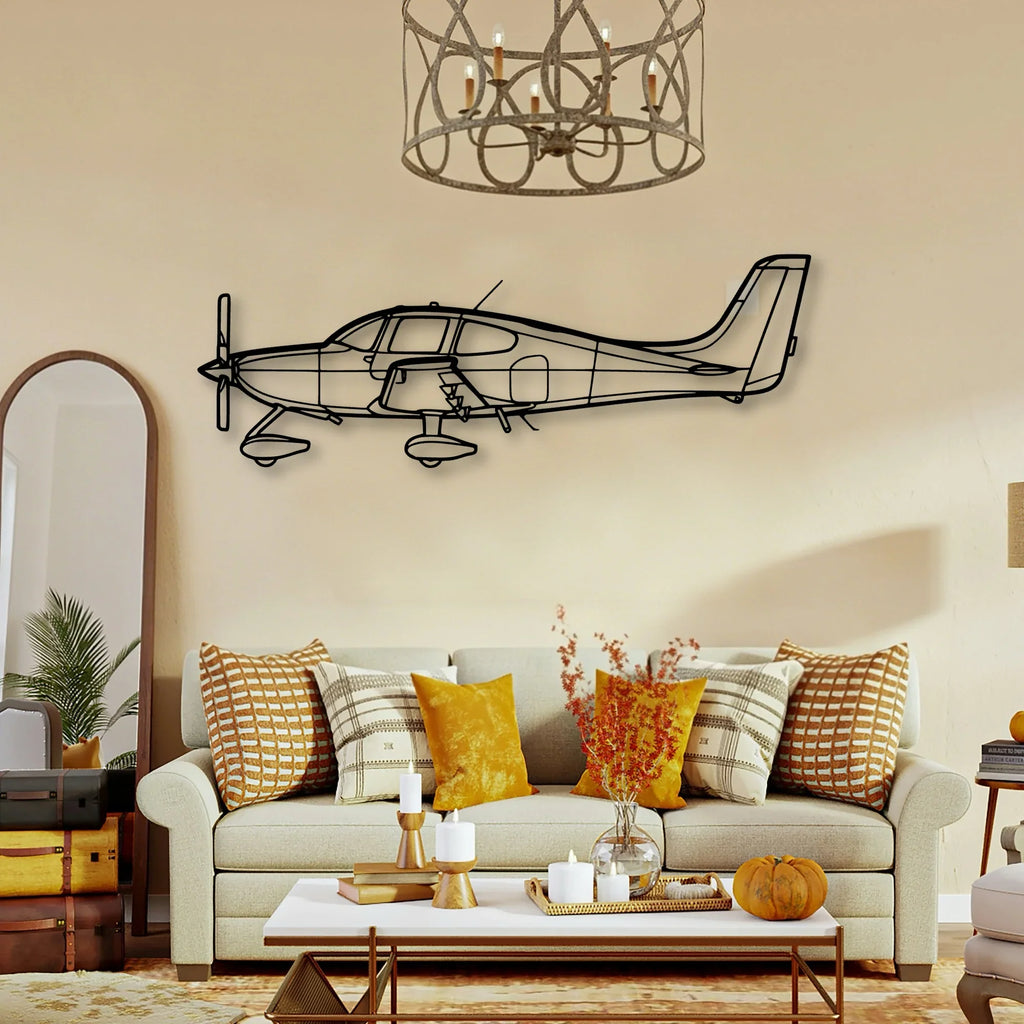 A23 24 Musketeer 2 Classic Aircraft Silhouette Metal Wall Art - Tinvibe